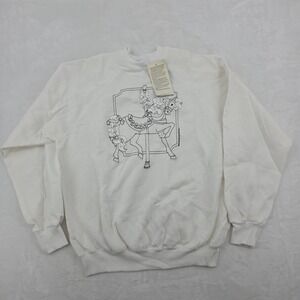 VTG 90s Paintable Puff Print Carousel Horse Sweatshirt Sz XL USA Made NWT